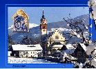 Postkarte: Basilika Absam mit Giebelmosaik mit 450 x 300 cm