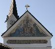 Restaurierung Mosaike der Fassade und Turmuhr